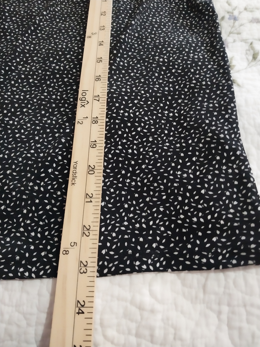 Adrianna Papell Black and White Dot-Print Long Sleeve Top - Picture 8 of 8